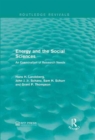 Energy and the Social Sciences : An Examination of Research Needs - Book