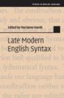 Late Modern English Syntax - eBook