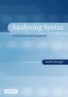 Analyzing Syntax : A Lexical-Functional Approach - eBook