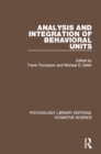 Analysis and Integration of Behavioral Units - eBook