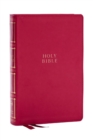 NKJV, Compact Center-Column Reference Bible, Dark Rose Leathersoft, Red Letter, Comfort Print (Thumb Indexed) - Book