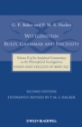 Wittgenstein: Rules, Grammar and Necessity : Volume 2 of an Analytical Commentary on the Philosophical Investigations, Essays and Exegesis 185-242 - Book