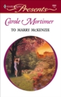 To Marry Mckenzie - eBook