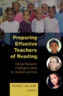 Preparing Effective Teachers of Reading : Putting Research Findings to Work for Student Learning - Book