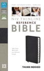 NIV Thinline Reference Bible Indexed, Black Bonded Leather - Book