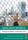Social Policy Review 31 : Analysis and Debate in Social Policy, 2019 - Book
