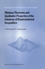 Minimax Theorems and Qualitative Properties of the Solutions of Hemivariational Inequalities - eBook