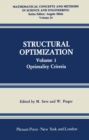 Structural Optimization : Volume 1: Optimality Criteria - eBook