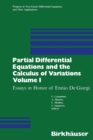 Partial Differential Equations and the Calculus of Variations : Essays in Honor of Ennio De Giorgi Volume 1 - eBook