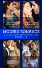 Modern Romance September 2018 Books 1-4 : The Greek's Blackmailed Mistress / Princess's Nine-Month Secret / Claiming His Wedding Night Consequence / Sheikh's Pregnant Cinderella - eBook