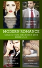 Modern Romance December Books 5-8 : Pregnant by the Desert King / the Virgin's Sicilian Protector / Married for His One-Night Heir / Bound by Their Christmas Baby - eBook