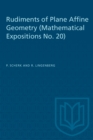 Rudiments of Plane Affine Geometry : Mathematical Expositions No. 20 - eBook
