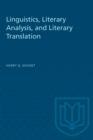 Linguistics, Literary Analysis, and Literary Translation - eBook