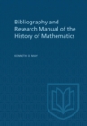 Bibliography and Research Manual of the History of Mathematics - eBook