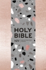 NIV Pocket Rose Gold Terrazzo Soft-tone Bible with Zip - Book