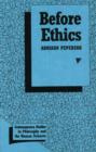 Before Ethics - Book