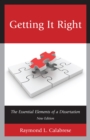 Getting It Right : The Essential Elements of a Dissertation - eBook