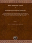 Variae Lectiones Veteris Testamenti (Vol 1-5) - Book