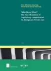 Who does What? On the Allocation of Regulatory Competences in European Private Law - Book