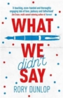 What We Didn't Say - Book