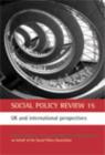 Social Policy Review 15 : UK and international perspectives - Book