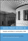 Social Policy Review 18 : Analysis and debate in social policy, 2006 - eBook