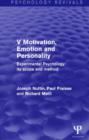 Experimental Psychology Its Scope and Method: Volume V : Motivation, Emotion and Personality - Book