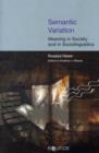 Semantic Variation : Meaning in Society - Book