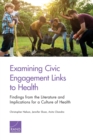 Examining Civic Engagement Links to Health : Findings from the Literature and Implications for a Culture of Health - Book