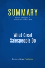Summary: What Great Salespeople Do - eBook