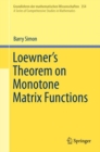 Loewner's Theorem on Monotone Matrix Functions - Book