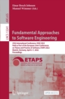 Fundamental Approaches to Software Engineering : 25th International Conference, FASE 2022, Held as Part of the European Joint Conferences on Theory and Practice of Software, ETAPS 2022, Munich, German - Book