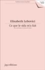 Elisabeth Lebovici : Ce que le sida m'a fait - Book