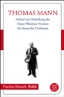 Aufruf zur Grundung des Hans-Pfitzner-Vereins fur deutsche Tonkunst : Text - eBook