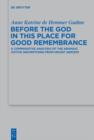 Before the God in this Place for Good Remembrance : A Comparative Analysis of the Aramaic Votive Inscriptions from Mount Gerizim - eBook