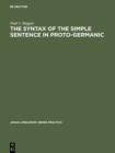 The Syntax of the Simple Sentence in Proto-Germanic - eBook