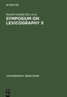 Symposium on Lexicography X : Proceedings of the Tenth International Symposium on Lexicography May 4-6, 2000 at the University of Copenhagen - eBook