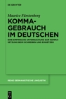 Kommagebrauch im Deutschen : Eine empirische Untersuchung zur Kommasetzung beim Schreiben und Einsetzen - eBook