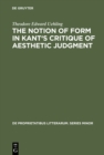 The notion of form in Kant's Critique of aesthetic judgment - eBook
