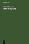 Der Andere : Studien zur Sozialontologie der Gegenwart - eBook
