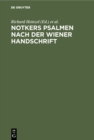 Notkers Psalmen nach der Wiener Handschrift - eBook