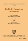 Die Lieder Oswalds von Wolkenstein - eBook