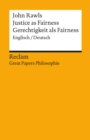 Justice as Fairness / Gerechtigkeit als Fairness (Englisch/Deutsch) : Great Papers Philosophie - eBook
