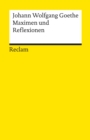 Maximen und Reflexionen : Reclams Universal-Bibliothek - eBook