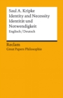 Identity and Necessity / Identitat und Notwendigkeit (Englisch/Deutsch) : Reclam Great Papers Philosophie - eBook