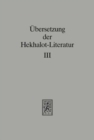 UEbersetzung der Hekhalot-Literatur : Band 3:  335-597 - Book