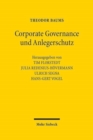 Corporate Governance und Anlegerschutz : Ausgewahlte Beitrage - Book