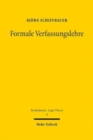Formale Verfassungslehre : Grundlegung einer allgemeinen Theorie uber Recht und Verfassung - Book