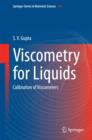 Viscometry for Liquids : Calibration of Viscometers - eBook