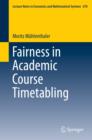 Fairness in Academic Course Timetabling - eBook